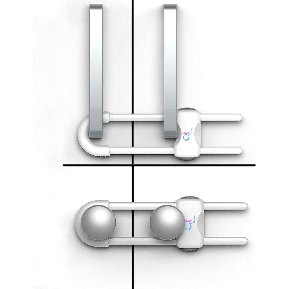 Qt Baby adjustable U-shaped cabinet locks front view