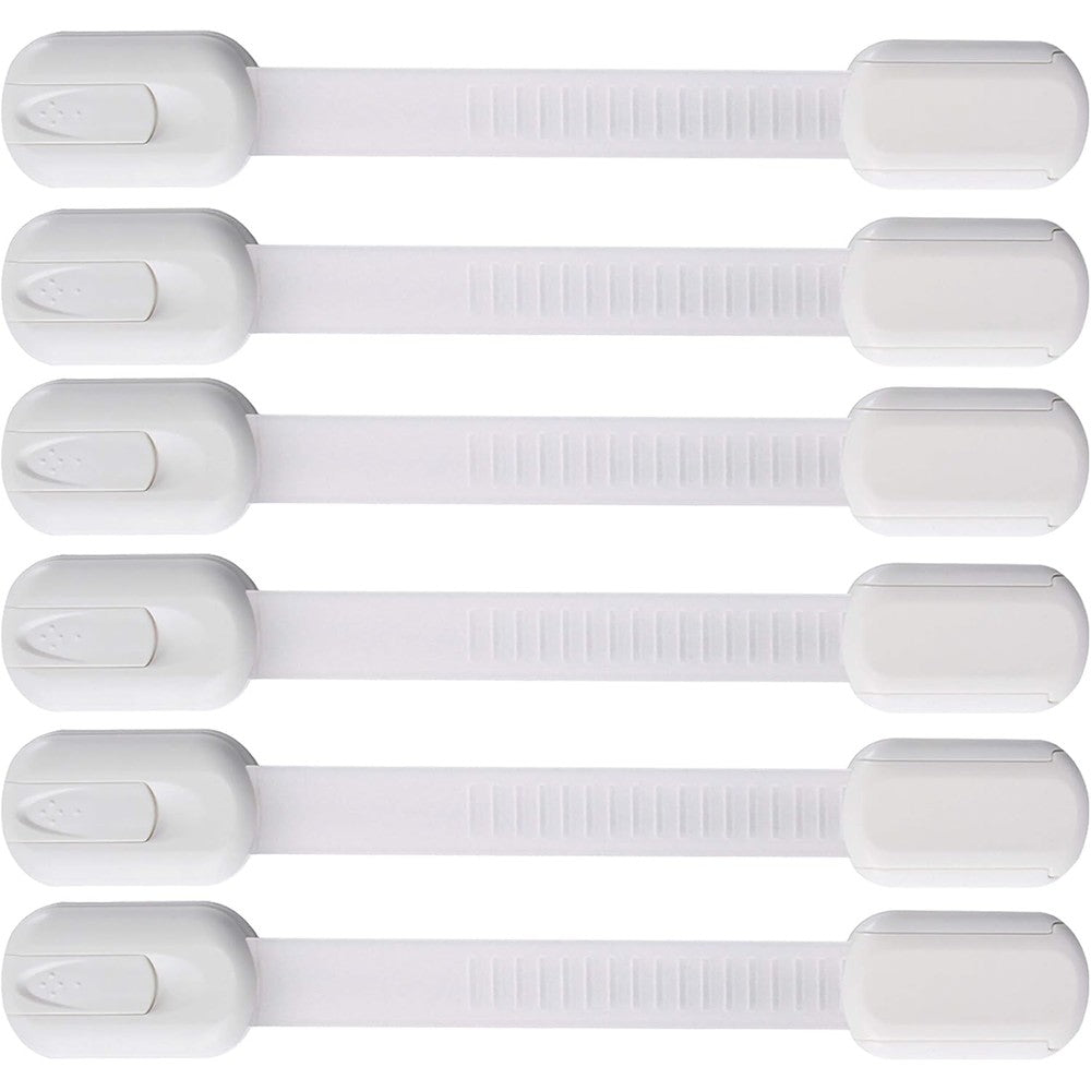 Vmaisi 6 pack multi-use adhesive child safety straps front view