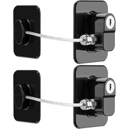 Tijtjhc Upgraded Refrigerator Lock set with keys front view