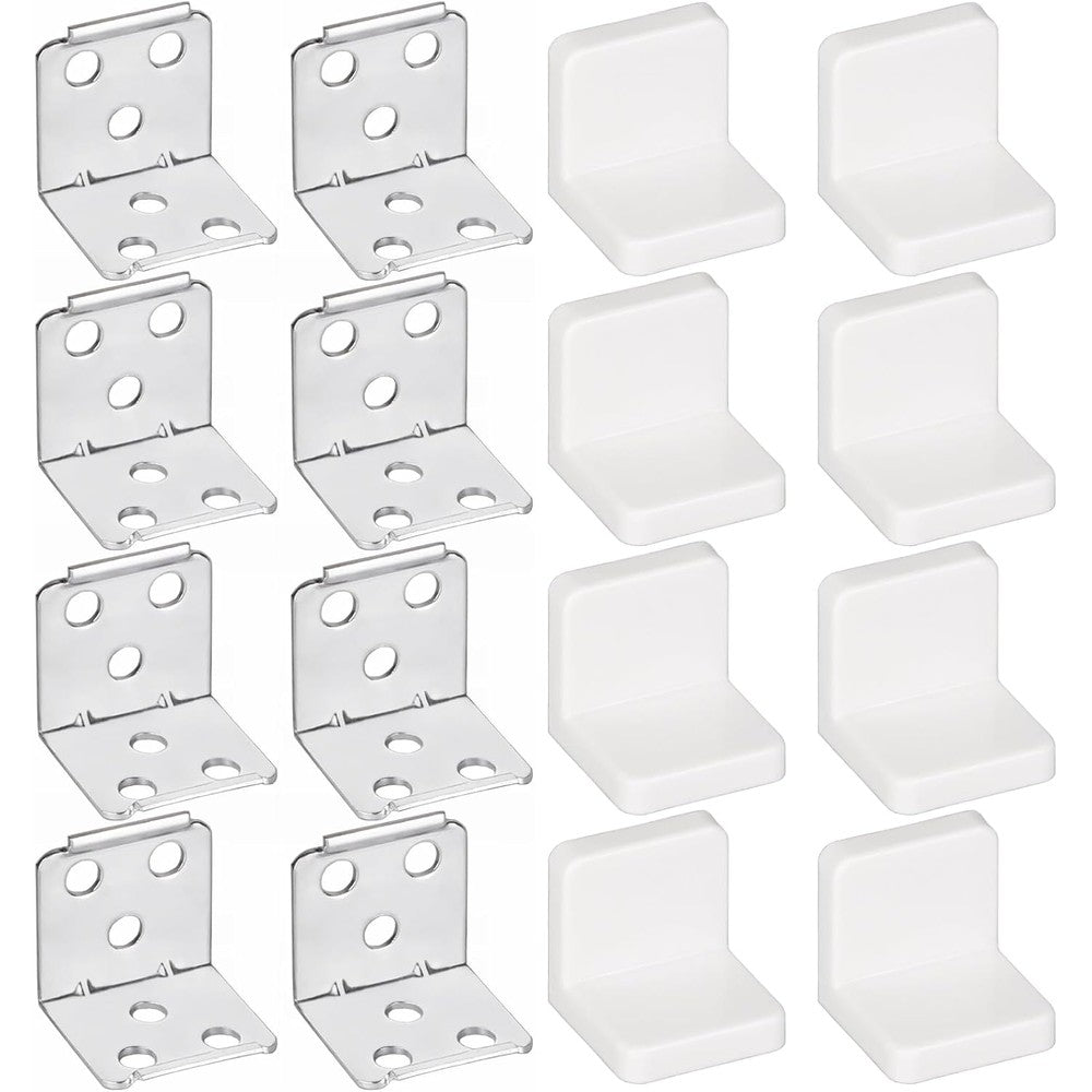 Deftomo furniture wall anchors front view showing the complete eight pack safety kit contents