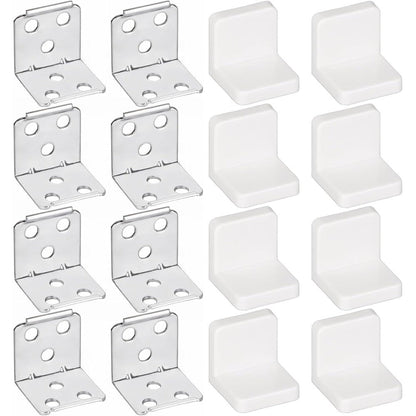 Deftomo furniture wall anchors front view showing the complete eight pack safety kit contents