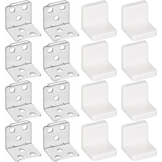 Deftomo furniture wall anchors front view showing the complete eight pack safety kit contents