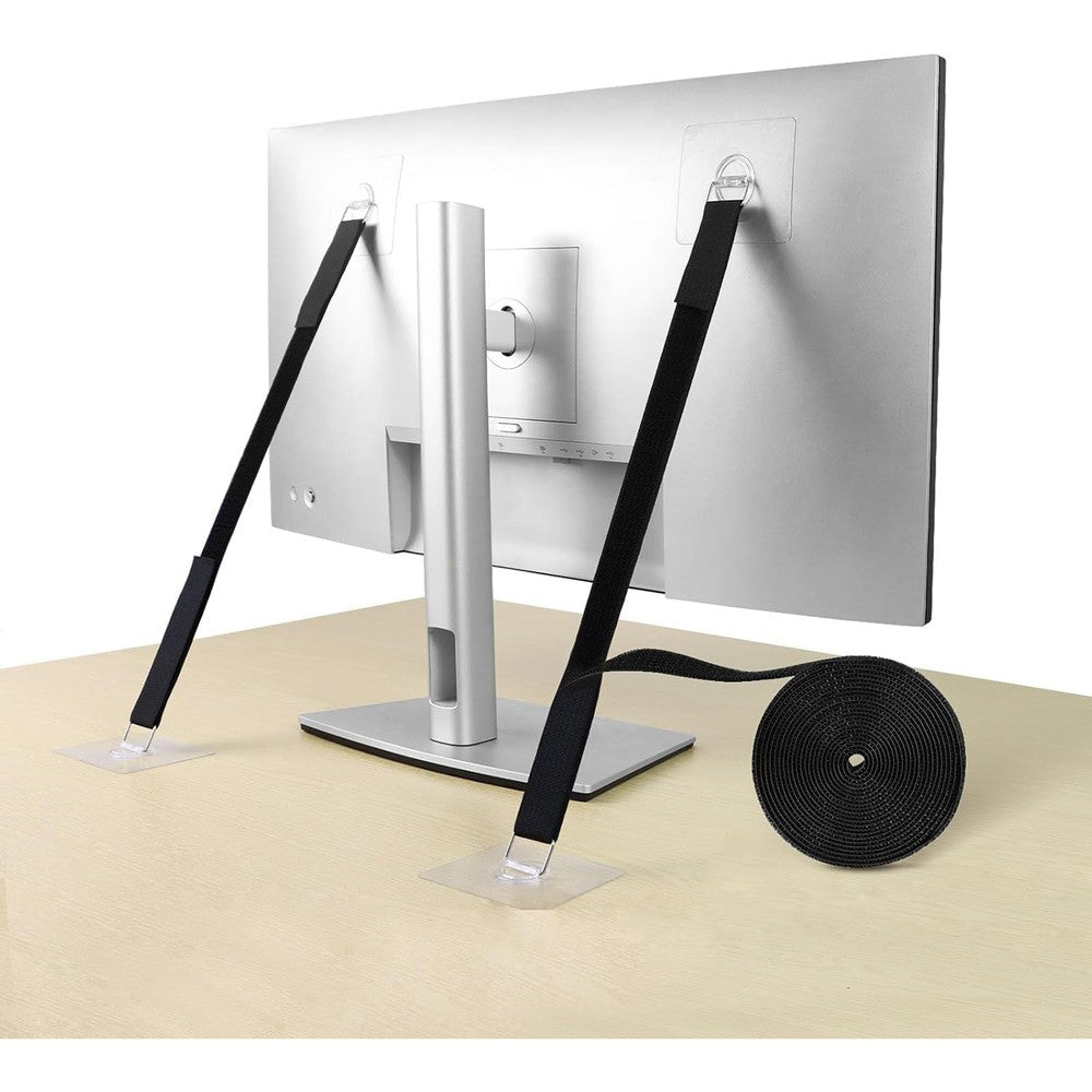 HMOKGRT television safety straps front view showing four pack kit for baby proofing flat screens.