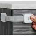 Wappa Baby child safety strap locks four pack front view showing white and gray baby proofing latches.