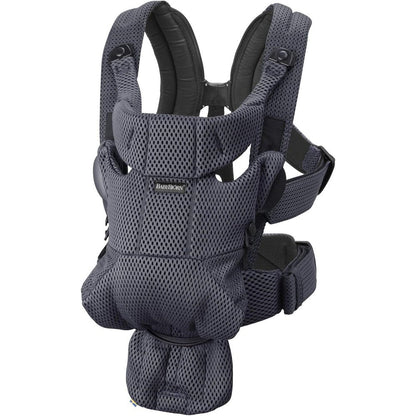BabyBjorn Baby Carrier Free 3D Mesh Anthracite front view on model