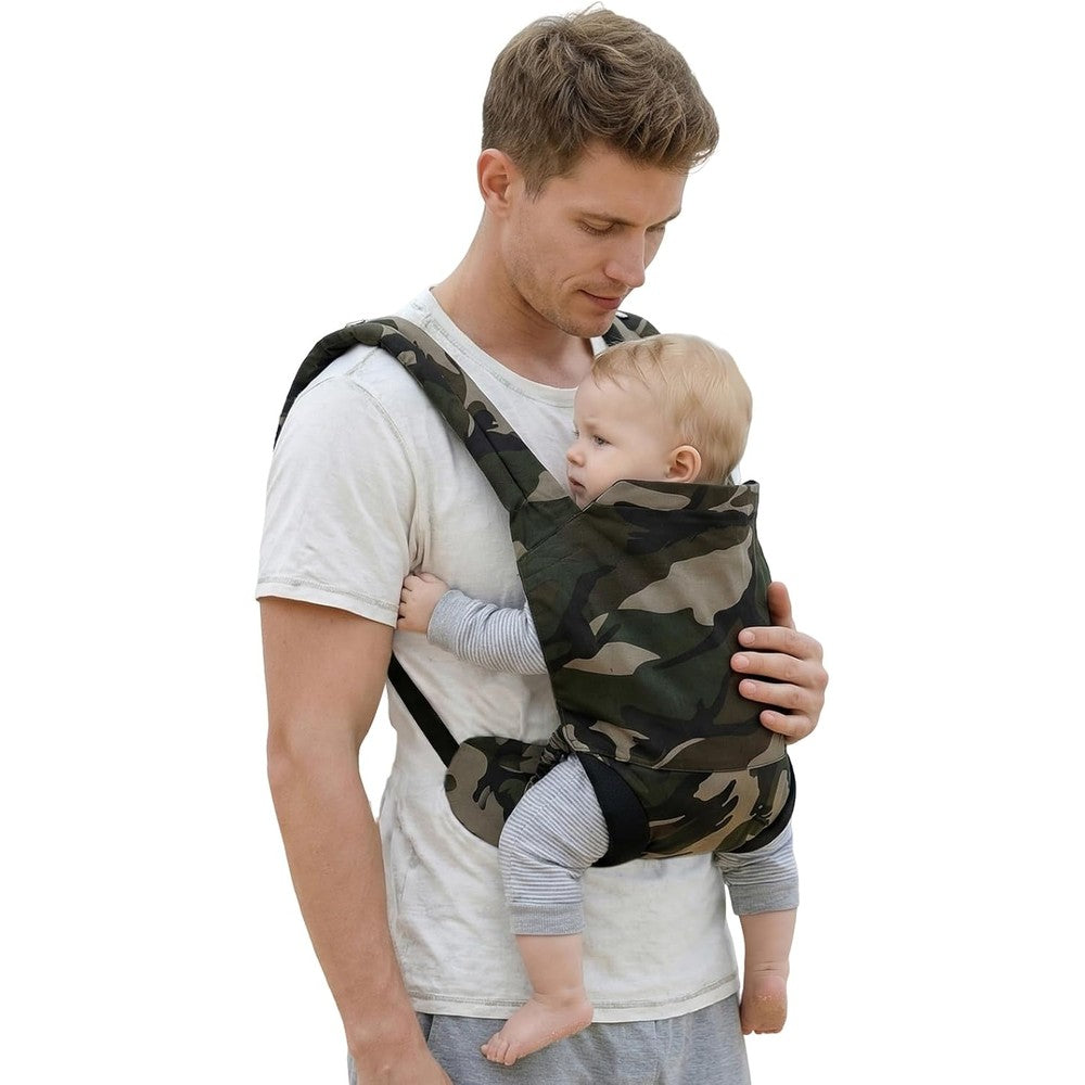 MISSWISDOM military camouflage baby carrier for dad front view