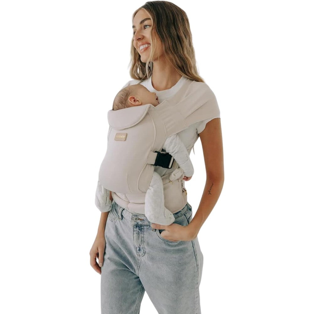 Tushbaby Pearl Wrap Baby Carrier front view for newborns