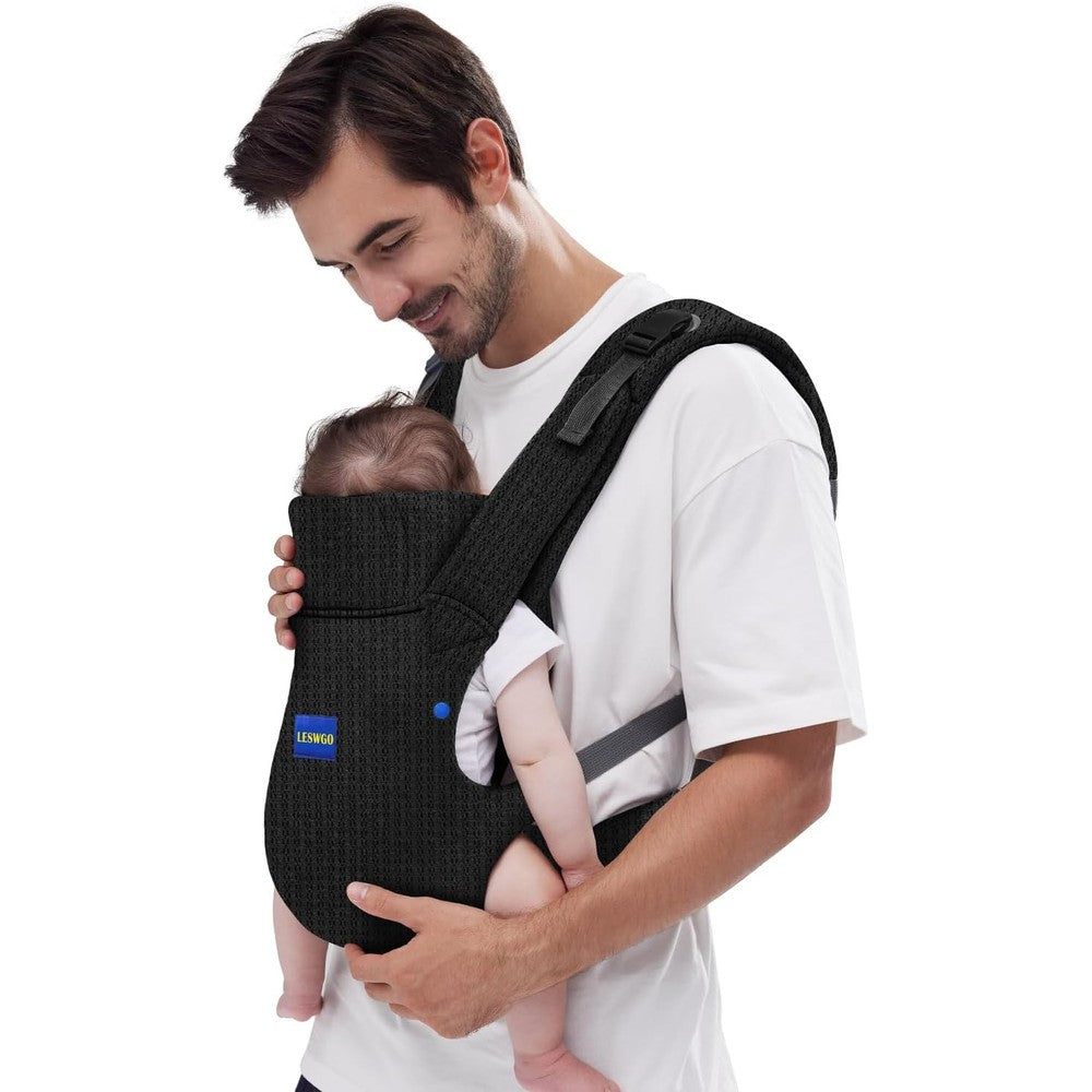 Yemkezo baby carrier newborn to toddler front view black color
