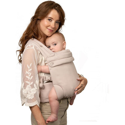 Infantino Honey Blossom Baby Carrier front view in toasted almond color