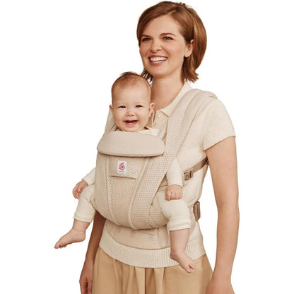 Ergobaby Omni Deluxe baby carrier in natural beige front view