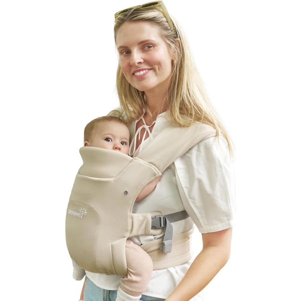 Grownsy baby carrier cream front view