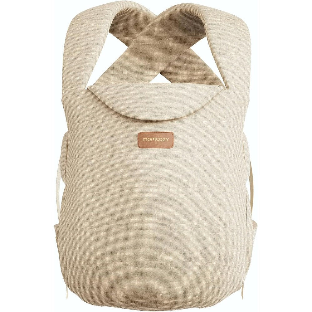 Momcozy Newborn Carrier WeeSnug front view in khaki