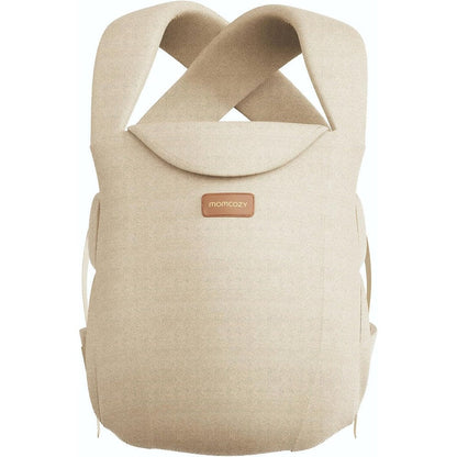 Momcozy Newborn Carrier WeeSnug front view in khaki