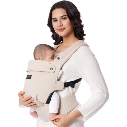 Momcozy Purehug Ergonomic Baby Carrier in Khaki front view