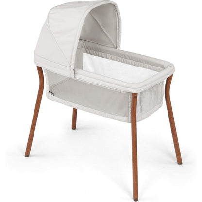 Chicco LullaGo Anywhere LE Portable Bassinet front view in serene beige color