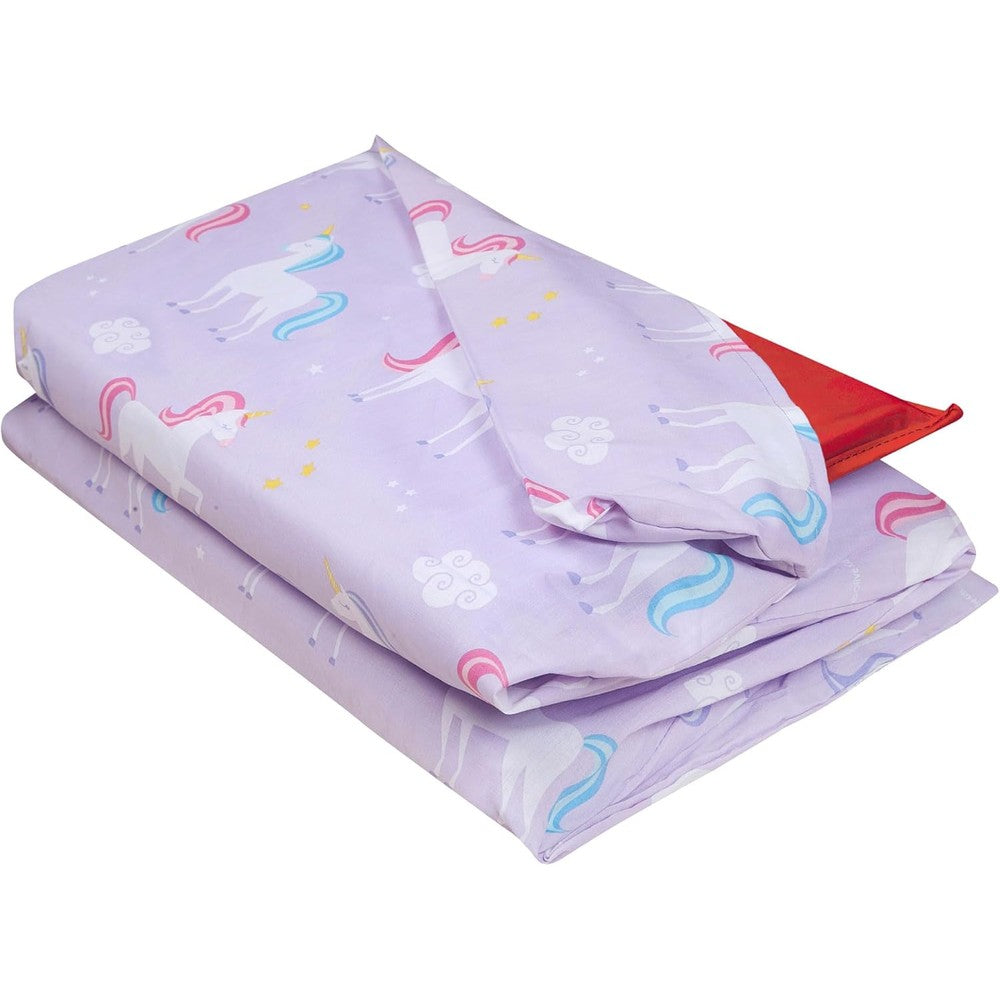 Wildkin kids cotton nap mat cover unicorn front view