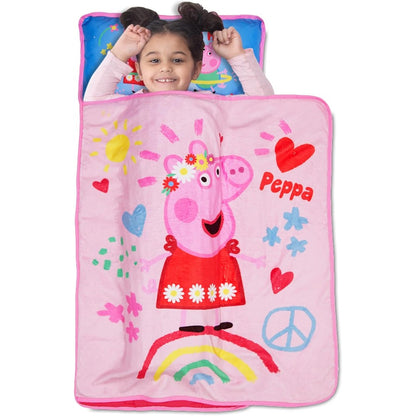 NoJo Peppa Pig toddler nap mat front view for daycare