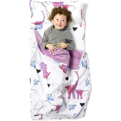 JumpOff Jo Nap Mat Pink Dino front view