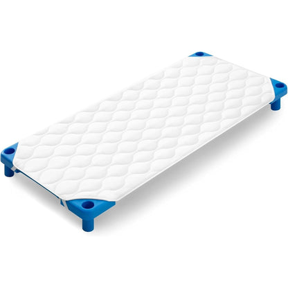 Comfyanno quilted daycare cot padded nap mat front view featuring premium white fabric
