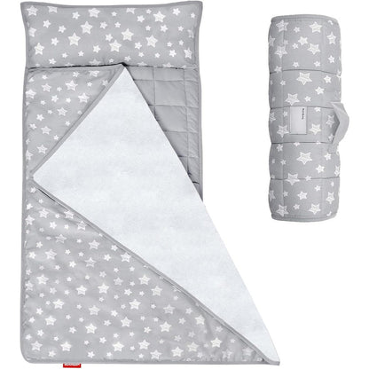 Moonsea toddler nap mat grey front view for daycare