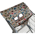 Generic shopping cart cover front view displaying the cute cartoon print design.