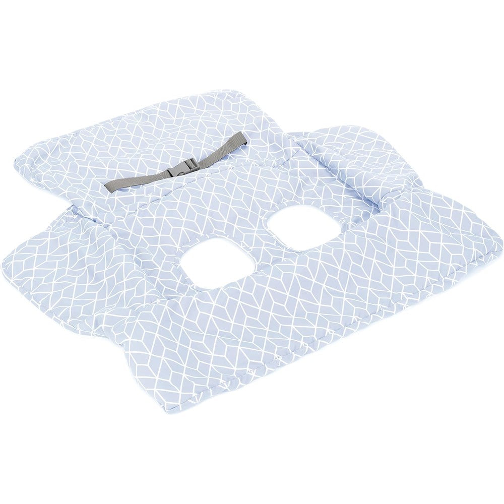 Diono Shop 'n Go Cart Liner in blue color shown in front view on a shopping cart.