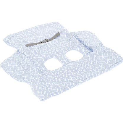 Diono Shop 'n Go Cart Liner in blue color shown in front view on a shopping cart.