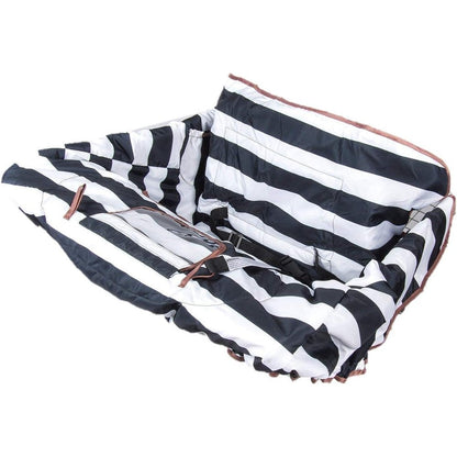 Lumiere Baby shopping cart cover front view on a shopping trolley