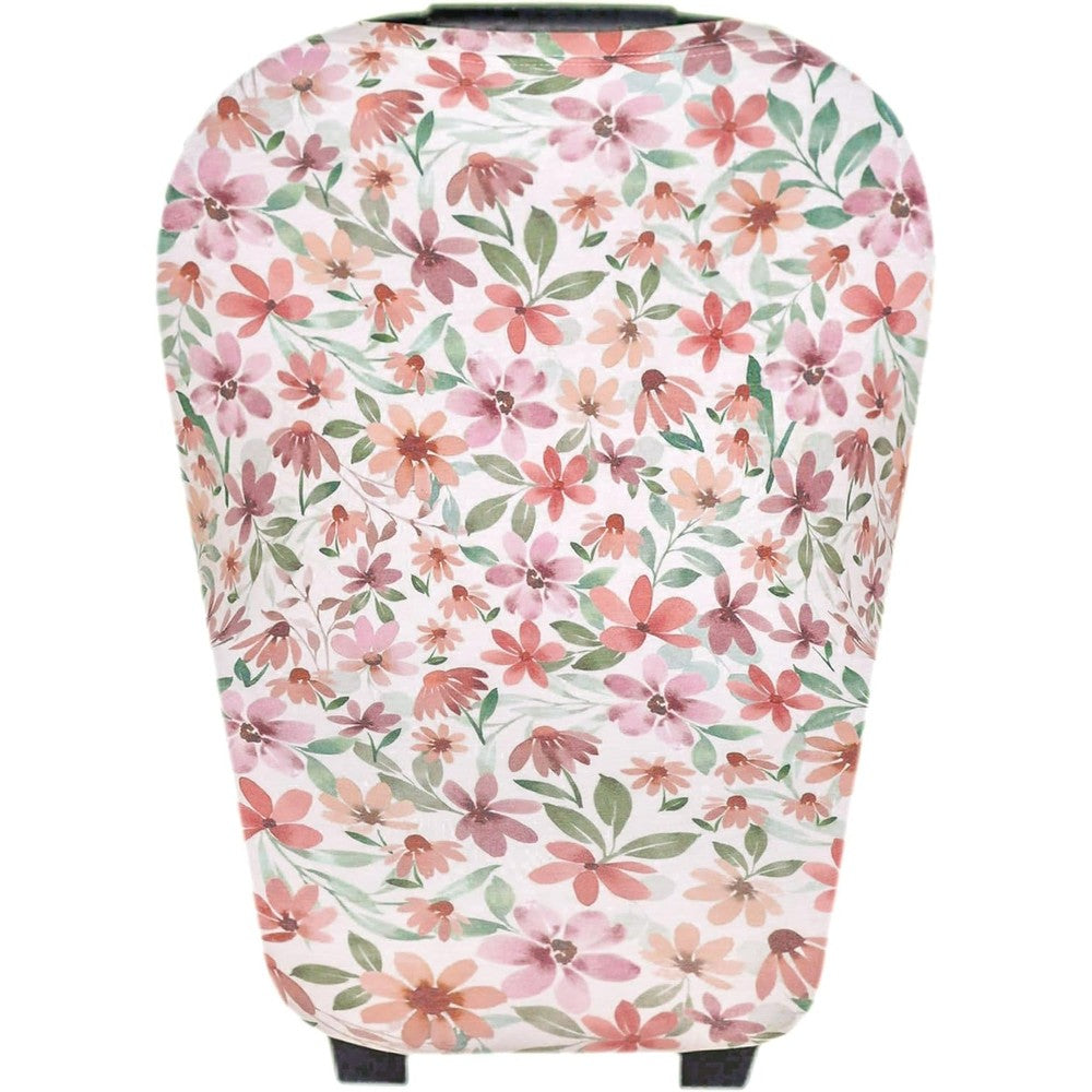 Copper Pearl Natalie multi-use cover front view on baby car seat