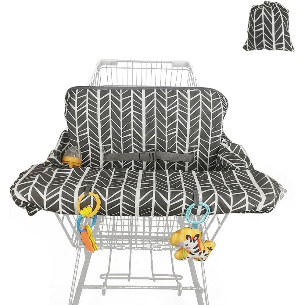 ICOPUCA shopping cart cover for baby front view showing full seating coverage