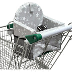 Hooetoon baby shopping cart cover front view with safety harness