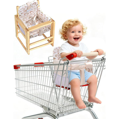 Sprouterie shopping cart cover cream front view for babies