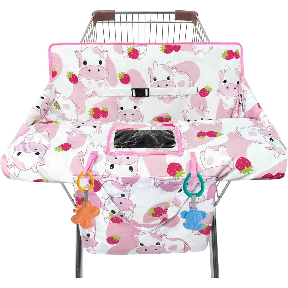 Gxfcymxbd 2-in-1 shopping cart cover for baby front view showing soft cotton fabric
