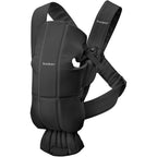 BabyBjorn Baby Carrier Mini black woven front view ergonomic newborn sling