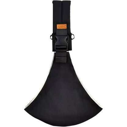 Beyoik baby sling carrier in black front view showing adjustable strap