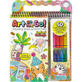 Bright Stripes Art on the Go Collage Fun Jungle Theme Travel Kit front packaging view