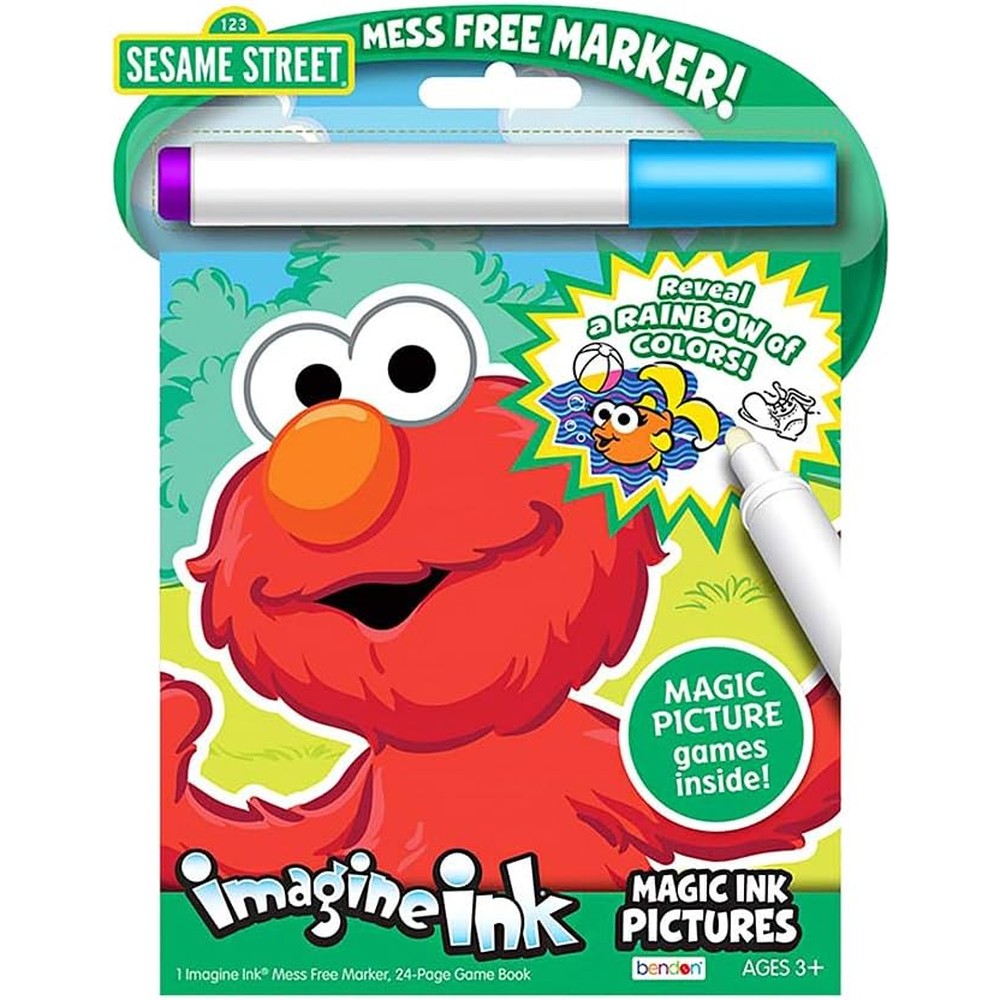 Bendon Sesame Street Imagine Ink book front view featuring Elmo and the mess-free marker