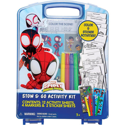 Tara Toys Marvel Spidey Stow and Go Activity Kit front view showing superhero packaging