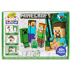 Crayola Minecraft POPs 3D Art Kit front view box packaging.