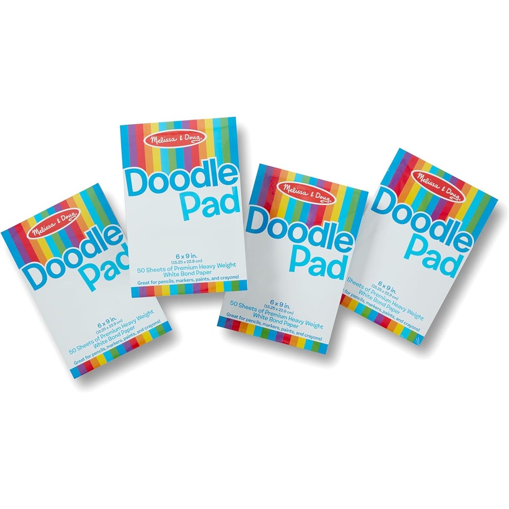 Melissa & Doug Drawing Paper Pad front view bundle of four sketchbooks for kids creative artwork