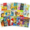 Bendon small coloring books for kids twenty four pack front view featuring licensed cartoon characters.