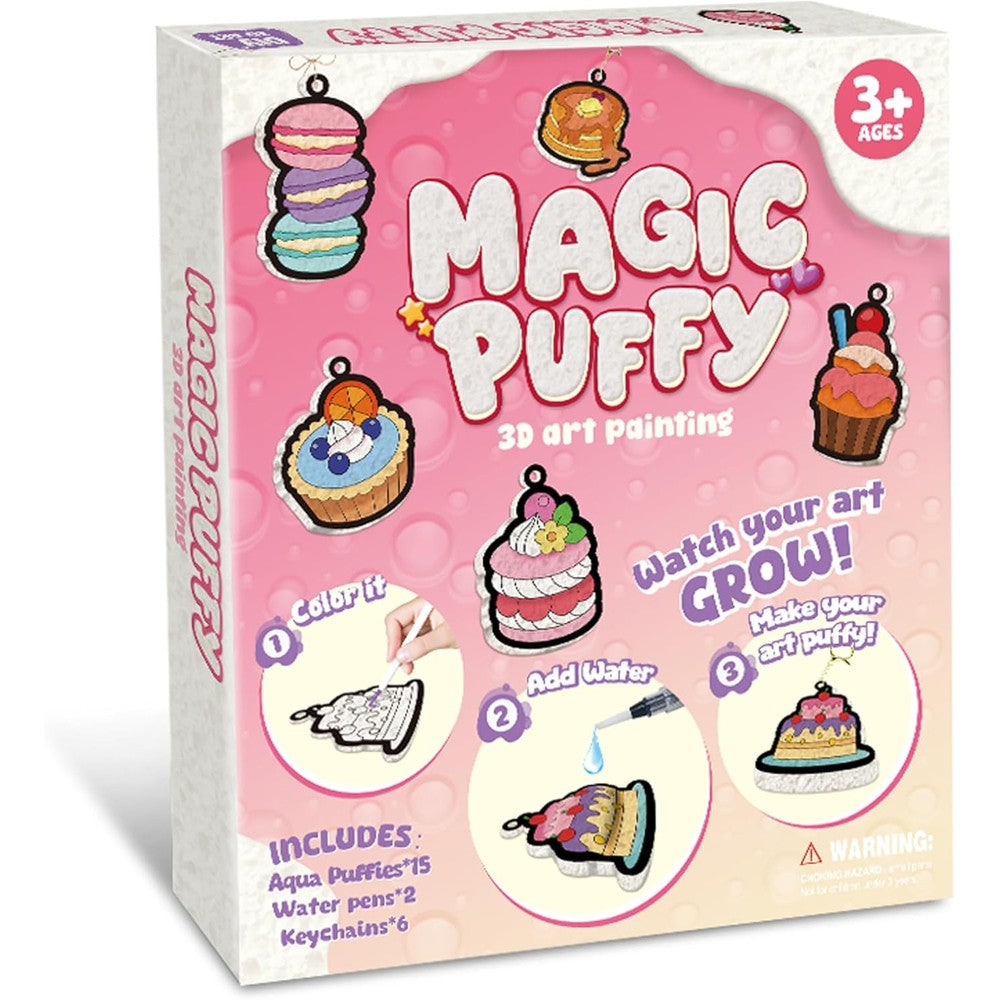 MZYTOZA 3D Art Craft Aqua Puffs Paint Kit front view of dessert style packaging.