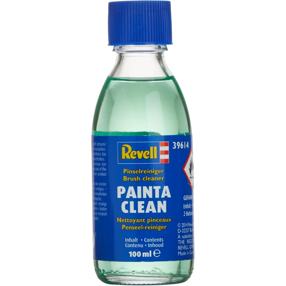 Revell Painta Clean Brush Cleaner front view of the one hundred milliliter bottle on a clean background.