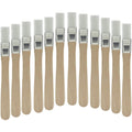 OSVJE 12 piece soft bristle paint brush set front view showing yellow handles and nylon filaments