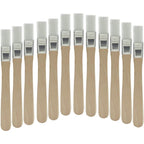OSVJE 12 piece soft bristle paint brush set front view showing yellow handles and nylon filaments
