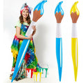 VercanMonth giant inflatable paint brush balloons front view blue and yellow colors art party decorations