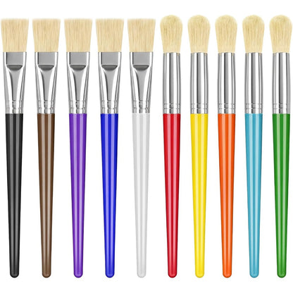 Joyooss kids paint brushes ten piece set showcasing colorful chubby handles for toddlers.