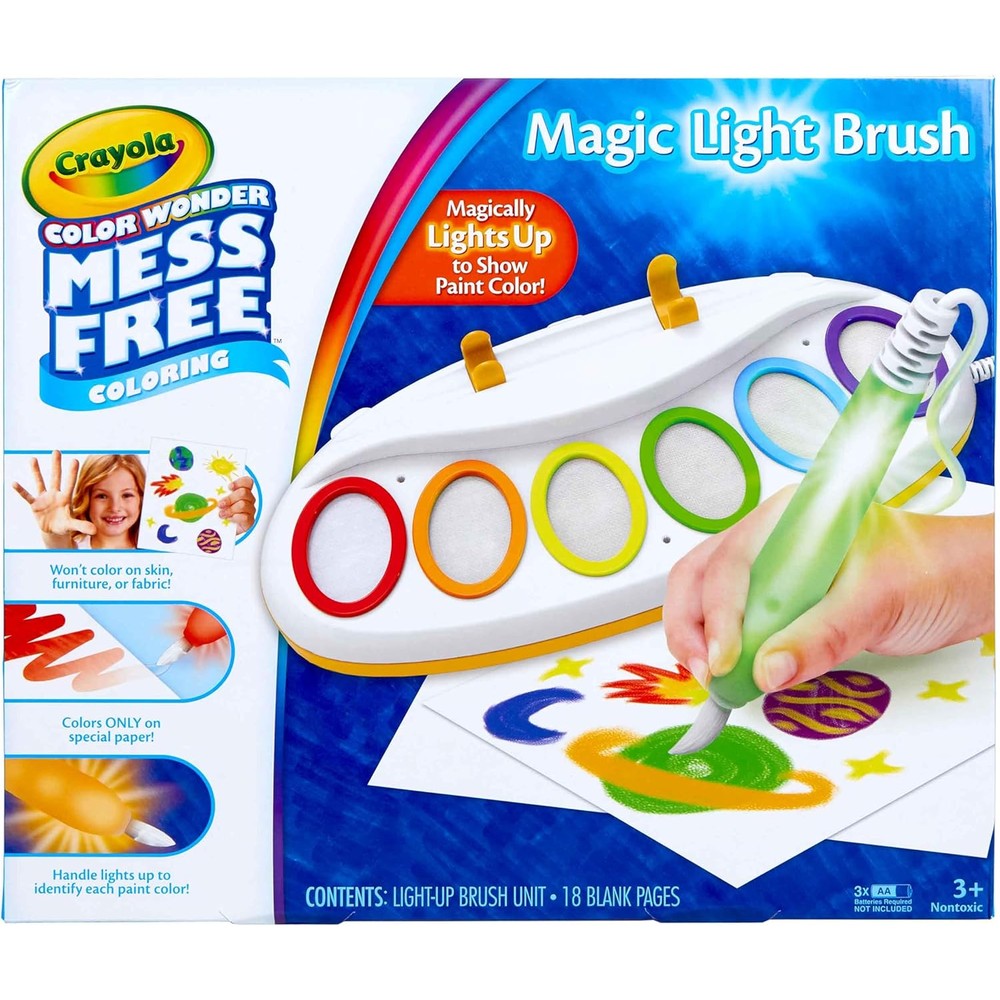 Crayola Color Wonder Magic Light Brush mess free painting station front view package