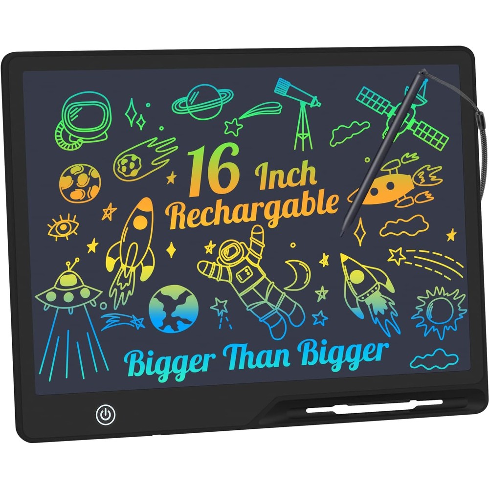 Kinayue 16-inch colorful LCD writing tablet front view for kids