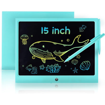 Eruw 15 inch LCD writing tablet for kids front view colorful display